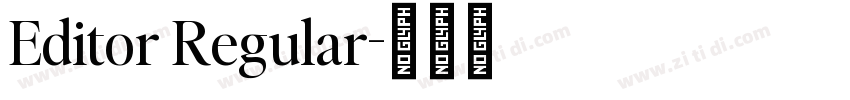 Editor Regular字体转换